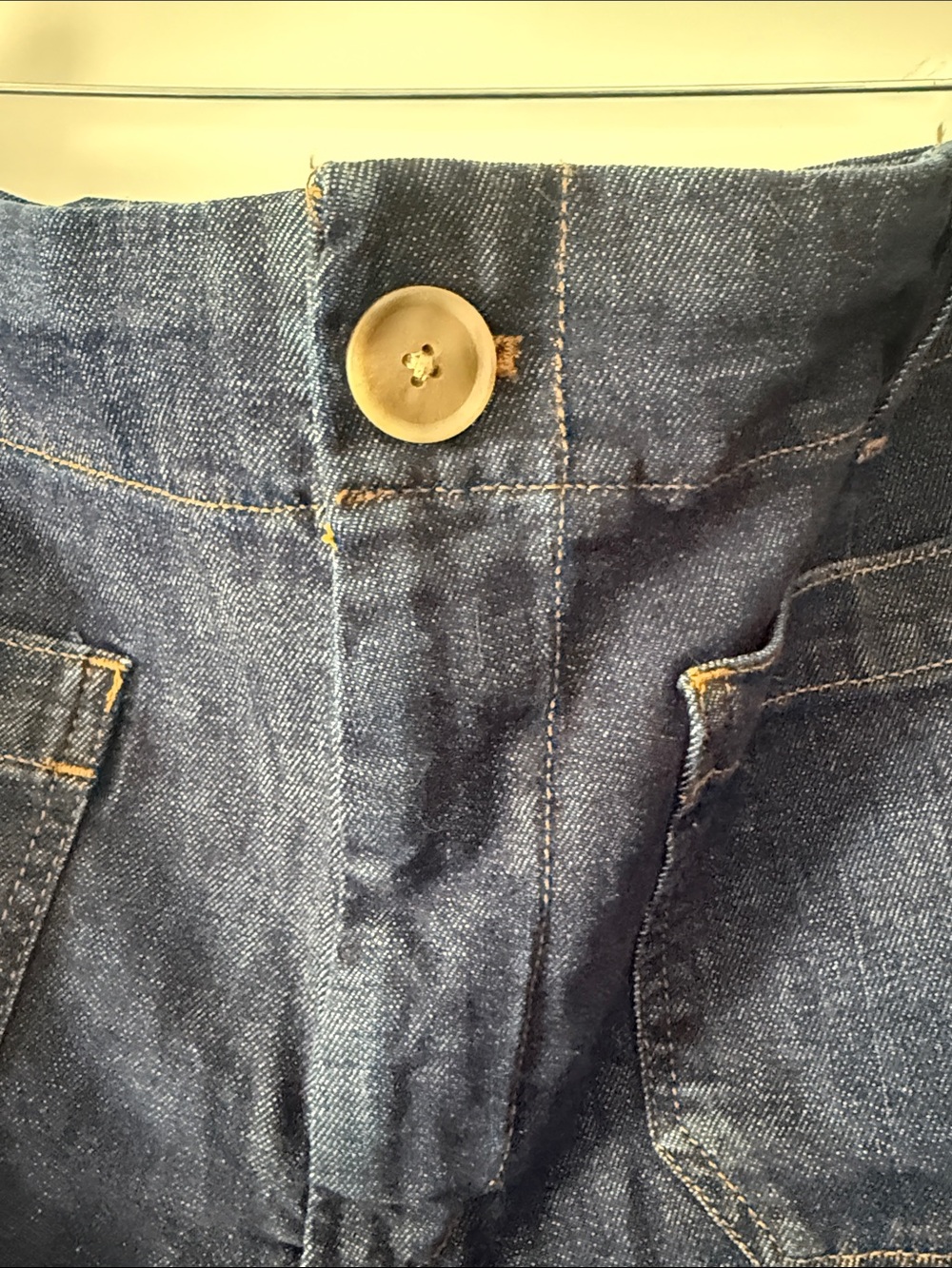 Anthropologie Dark Blue Denim High-Waist Pocket Shorts - Picture 4 of 9